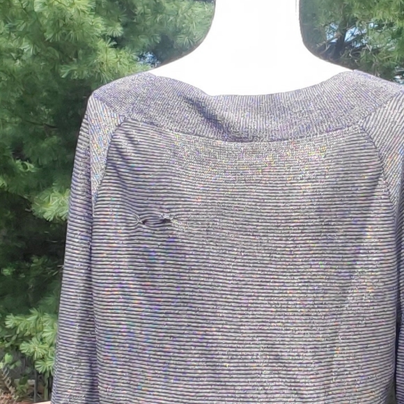 Chicos off shoulder shirt 3 blue and silver - Picture 10 of 11